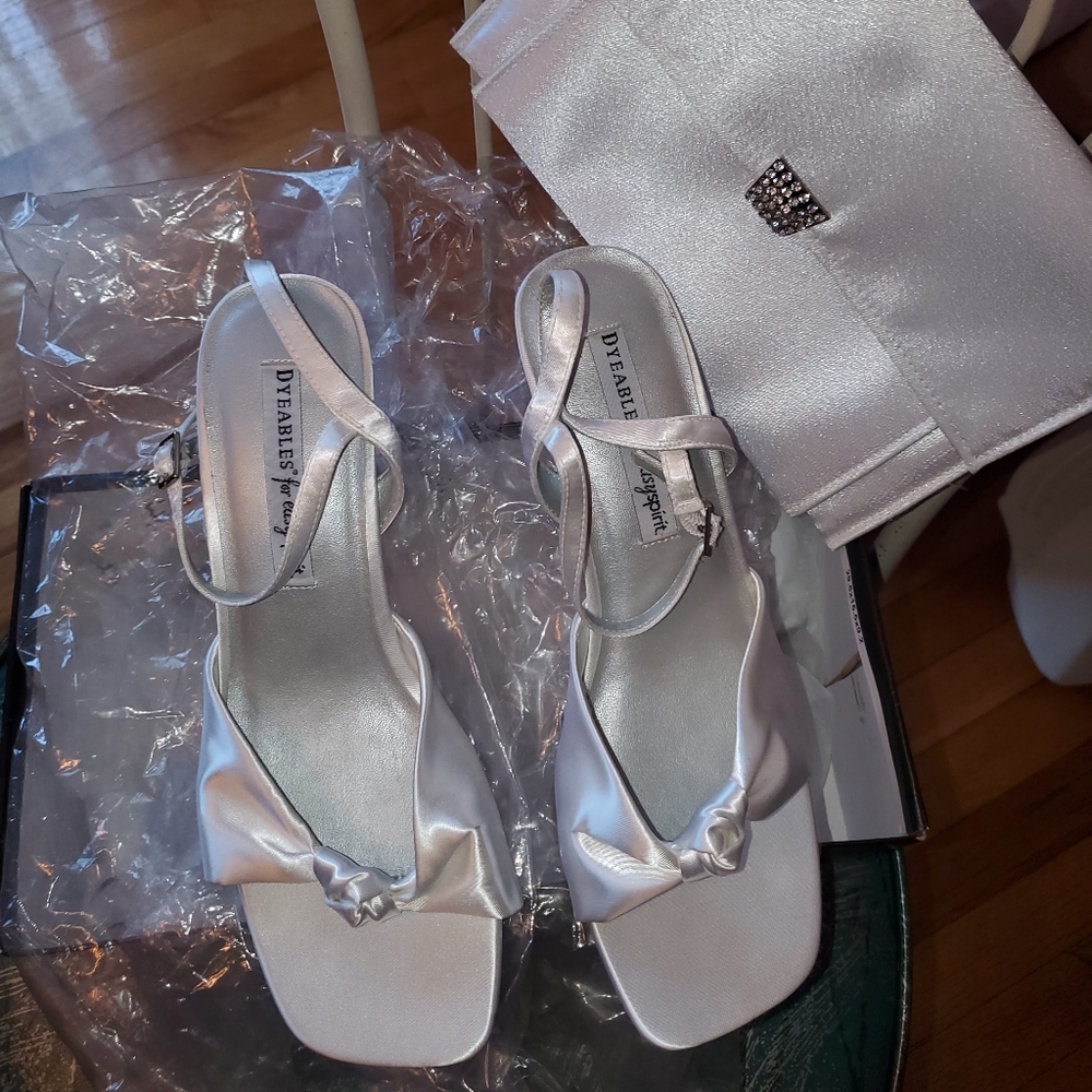 Easy Spirit Dyeables Purse & Shoe Set 6.5 Wide